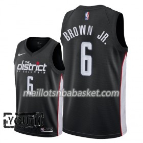 Maillot Enfant Washington Wizards Troy Brown Jr. 6 2018-19 Nike City Edition Noir Swingman
